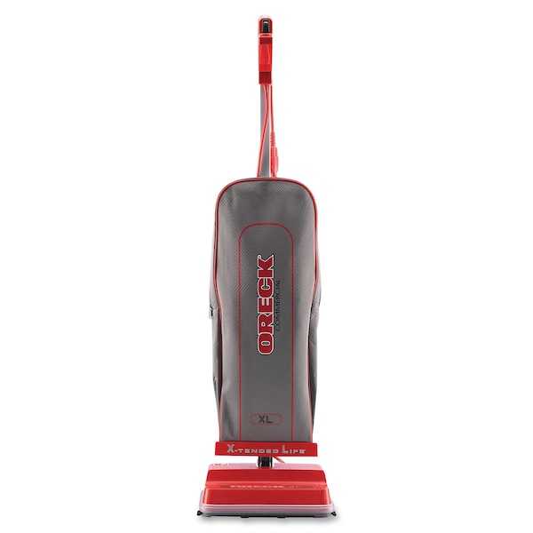 Commercial Upright Vacuum w/Pigtail, Red/Silver